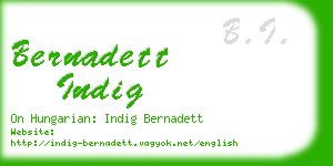 bernadett indig business card